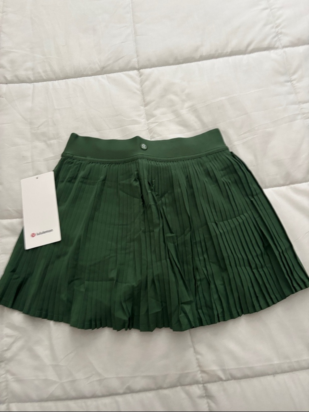 lululemon athletica Pleated Forest Green Mini Skirt